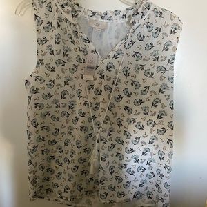 Loft white blouse tank